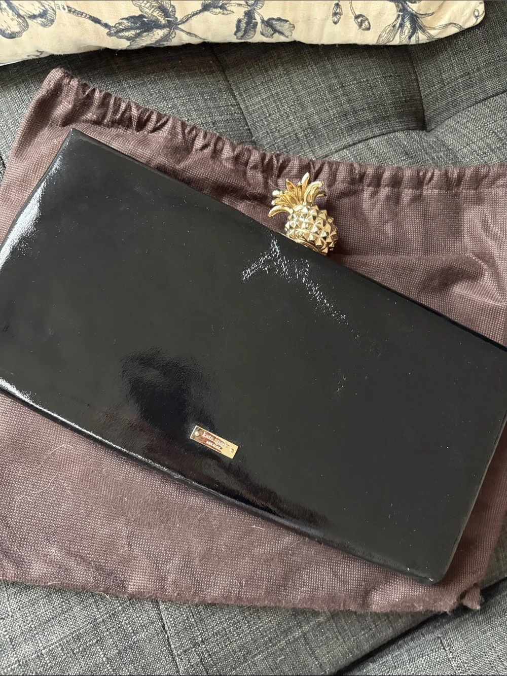 Vintage kate spade Tiki Bar Cocktail clutch with pineapple clasp